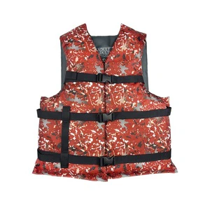 Factory Custom EPE Foam Life Vest Water Sport Sea Kayaking Rafting Oxford Fabric Life Jacket Camouflage Life Jacket For Adult