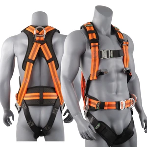 Complete Fall Arrest System Full Body Polyester Safety Harness 1500kg Breaking Strength CE Certified 150kg Weight Capacity 4