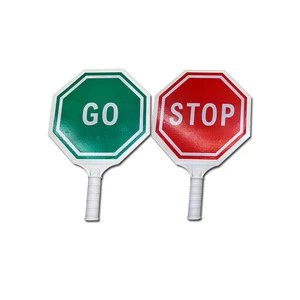 30cm Handheld Go and Stop Plastic Traffic Sign