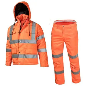Safety High Visibility Men's Industrial Workwear Coverall Breathable Cotton Anti-shrink Anti-Wrinkle Customizable Uniform OEM