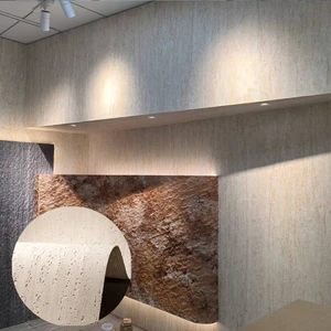 Wall Use Ultra Thin Beige Mcm Stone Panel Travertine Stone Veneer Sheet Mcm Flexible Cladding Material Soft Stone