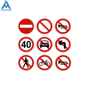 Large Size Red White Durable 1.5mm Thick Reflective Traffic Sign Board Second Grade Reflective Film CE Certified UV Printed