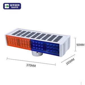 Special Right Angle Safety LED Traffic Flashing Solar Road Warning Light with Durable Plastic and Rubber Materials