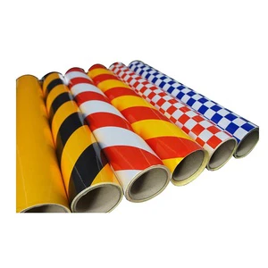 High Intensity Yellow Black Advertising Grade Retro Reflective Sheeting Film for Road Warning Signs