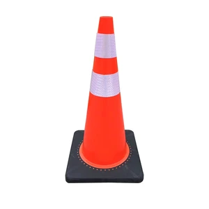 Road Safety Guaranteed Safety Traffic Cone with 15cm Wide PVC Reflective Film Traffic Cones