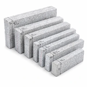 Natural Granite Curb 150x200x1000mm Grey Pinkish Grey High Abrasion Resistance Polished Sawn Surface Minimalist Design Road Curb