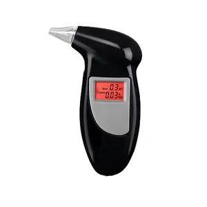 Professional Digital Breath Alcohol Tester LCD Display with 5 Mouthpieces Accurately Test BAC for Drunk Driving Prevention Use