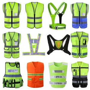 ANSI Class 2 High Visibility Polyester Workwear Safety Vest With Reflective Strips Custom Logo Option Orange Color