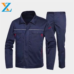 Long-sleeve Durable Workwear Suit, Unisex Industrial Engineering Factory Labor Protection Uniform With Reflective Stripe