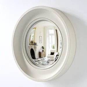 Round Wall Mirror Modern Decorative Glass Framed Convex Design for Indoor Use