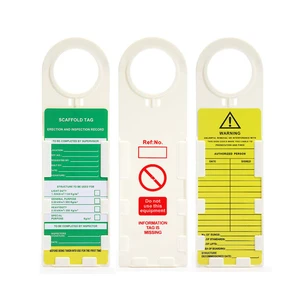 QVAND OEM Manufacturer Scafftag Tagout Holder with ABS Scaffolding Tag Safety Signs Key Operated Industrial Safety Hook