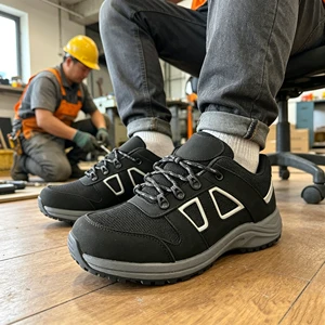 SOLID STONE CE Heavy Duty Industrial Shoes, Reinforced Toe Cap, Anti Wear Anti Crash, Protective Shoes for Heavy Industry