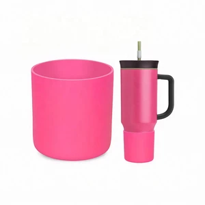 Silicone Higher Anti-Slip Protective Sleeve Bottom Bumper Protector for Owalaa Triple Layer Insulated Travel Tumbler