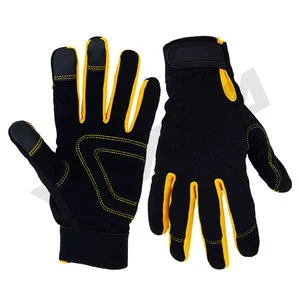 Custom Heat Resistant Industrial Waterproof Leather Safety Work Welding Hand Glove Full-finger Impact Reducing Anti-Slip Gloves