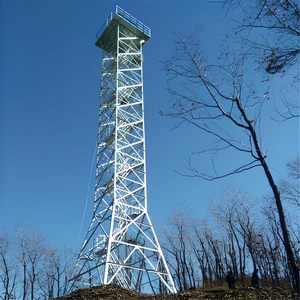 Factory Price High-Strength Hot-Dip Galvanized Lattice Steel Monitoring Tower For Forest Fire Prevention Security Camera System