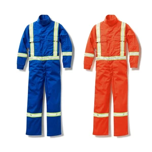 Factory Direct Customizable FR Premium Coveralls with Reflective Construction Coveralls Wholesale OEM Flame Retardant Uniform
