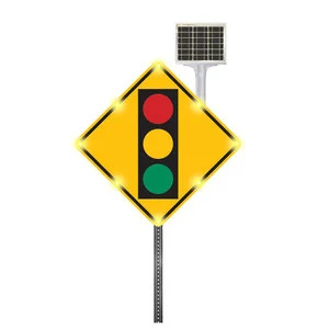 Custom Durable Outdoor Reflective Film signal Signs Indicating Road Solar Aluminum Traffic Signs