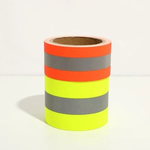 Aoke 100% Cotton Flame-Retardant Fire-Resistant Reflective Tape Sew-On Garment Workwear Warning Tape Silver