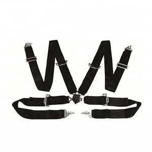 3 Inch 4 Point Quick Release Red Racing Harness Safety Belt Car Seat Belt JBR4001A