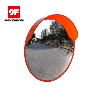 9F Outdoor Convex Mirror for Junction-Orange/Black Color Options 30-120CM Diameter CE Certified