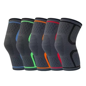 Plastic Anti-Slip Compression Knee Sleeve Waterproof Breathable Windproof Brace for Running Cycling Outdoor Sports