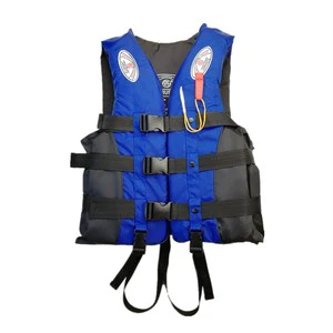 Blue Waterproof Lightweight Whistle Life Saving Vest Adults Safety Life Jacket for Swimming Water Sports