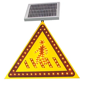 Red Yellow Green Ec Film Solar Powered radar Speed Round Point Cone Slow Arrow Cross Led Traffic Signs