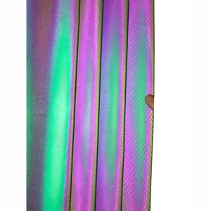 High Visibility Soft Holographic Reflective Fabric with Rainbow Color for Outdoor Activities