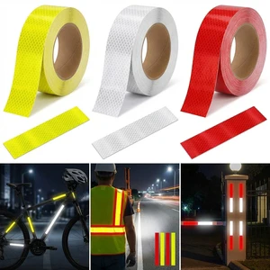 Reflective Warning Tape High Visibility Safety Tape for Vehicle Truck Trailer Road Safety Marking Waterproof