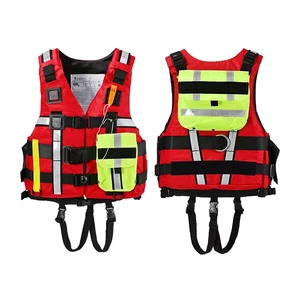 Hot Selling Durable 400D High Density Oxford Life Jacket with EPE Foam and Reflective Tape 120N Buoyancy for Rescue Adult Size