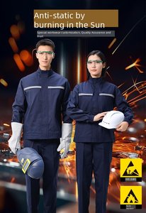 Flame-retardant Anti-static Cotton Protective Clothing High-visibility Reflective Features Customizable Unisex Work Uniform Set