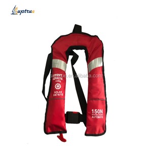 Marine Safety Rescue Equipment Multi-functional Detachable Type 150N Inflatable Life Jacket Vest for Water Emergency Rescue