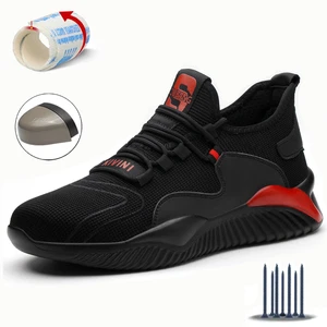 Labor Insurance Industry Factory Winter Breathable Men Work Casual Trainers Steel Toe Lightweight Safety Shoes for Workers