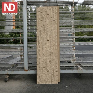 Modern Design Mold Proof Geometric Pattern Household Wall Panel Interlocking PU Faux Stone For Interior Walls Garden/hotel