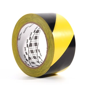 YITUO 766 Barricade & Warning Tape Dual Color Black Yellow PVC Positioning Marking 5S Floor Caution Tape for Masking