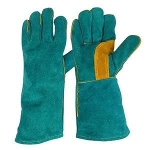 Premium Quality Leather Welding Gloves with Fleece Lining Molten Metal Splash Protection for MIG/TIG Welding