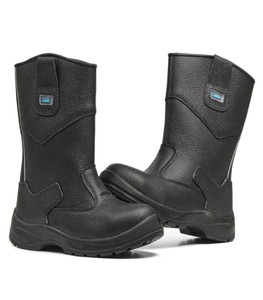 ACE Safety High Cut Slip-on Unisex Safety Boots Steel Toe-cap Iron Midsole Crazy Horse Leather Upper Dual Anti-static Factory