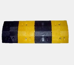New Traffic Durable Road Steel Rubber Speed Hump Traffic Safetybreaker Yellow-black Road Hump