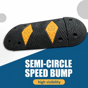 Weather Resistant Rubber Speed Bump for Traffic Control Parking Management and Vehicle Speed Reduction Systems
