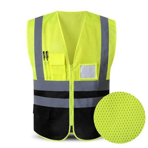 Breathable Mesh Reflective Safety Clothing Construction Roadway High Visibility Hi Vis Work Security Reflector Vest