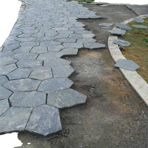 Outdoor Engineering Quartzite Crushed Slabs-Anti-slip Wear-resistant For Outdoor Paving/Exterior Wall/Driveway Pavement