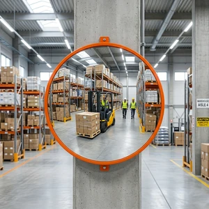 Weather Resistant Indoor Convex Mirror High Definition for Cold Storage Warehouse Interior Safety