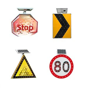 Solar Self-Luminous Traffic Indicator Arrow Guide LED Sign with Reflective Film Safe Slow Speed Limit No Stop Various Sizes