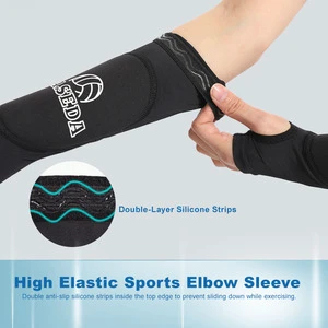 Volleyball Basketball Tennis Training Elbow Sleeves Sponge Shock Absorb Compression Breathable Protective Guards