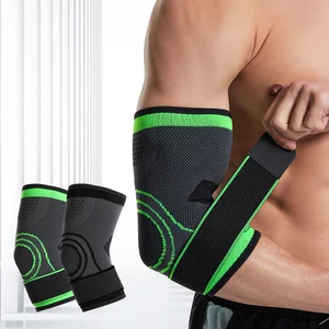 KS-4036#Hot Selling High Elastic Knitted Elbow Brace Sleeve with Straps