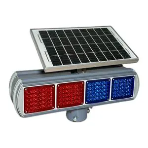 Upgraded Version Solar LED Flash Light Double-Sided Reflective Traffic Warning Lights