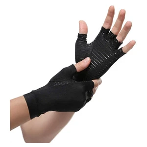 Customized Antimicrobial Compression Computer Typing Hands Support Half Finger Pressure Guante De Artritis Hand Gloves