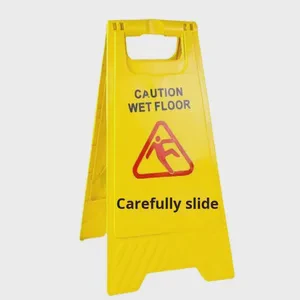 A-Plate Wet Floor Caution Sign Special Parking Indicator Herringbone Notice for Traffic Safety Maintenance Wet Traffic Warning
