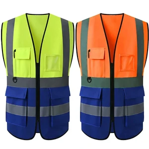 Customizable Polyester High-Reflective Safety Overalls Waterproof Work T-Shirt Reflective Vest Jacket Customizable Logo