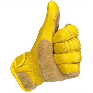 Premium Quality Tig Mig Work Welding Safety Gloves Soft Cotton Lining Heat Resistance Grain & Cowhide Split Hand Arm Protection
